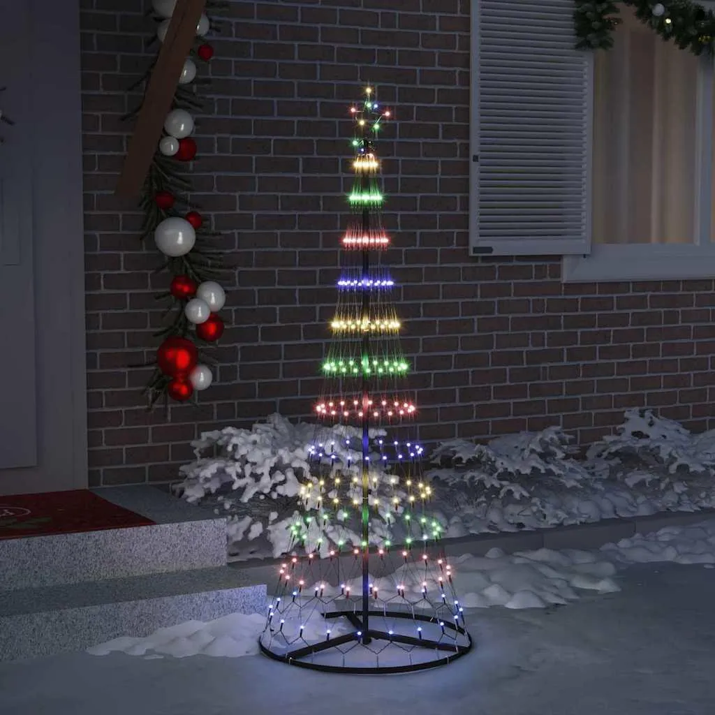 Arbre de Noël 230 LED Multicolore 184 cm - Structure Métal Durable - 3