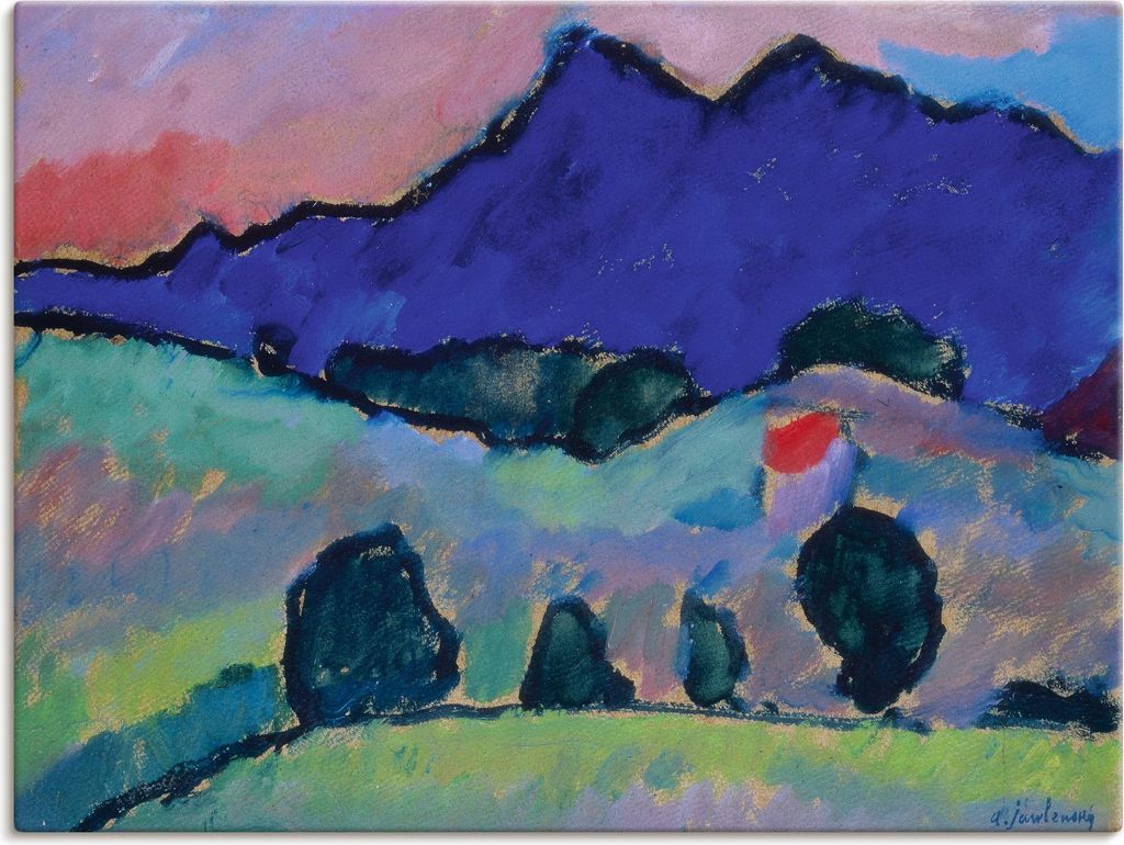 ARTland Leinwandbild Blauer Berg. 1910 Größe: 80x60 cm