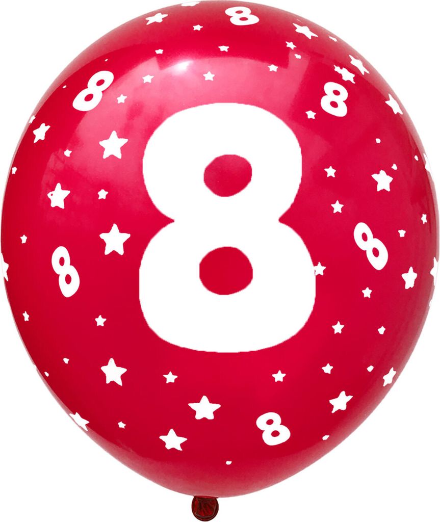 Folat Wimpelkette 10 M – Mit Luftballon-Design Und Zahl 8 Für Geburtstag
