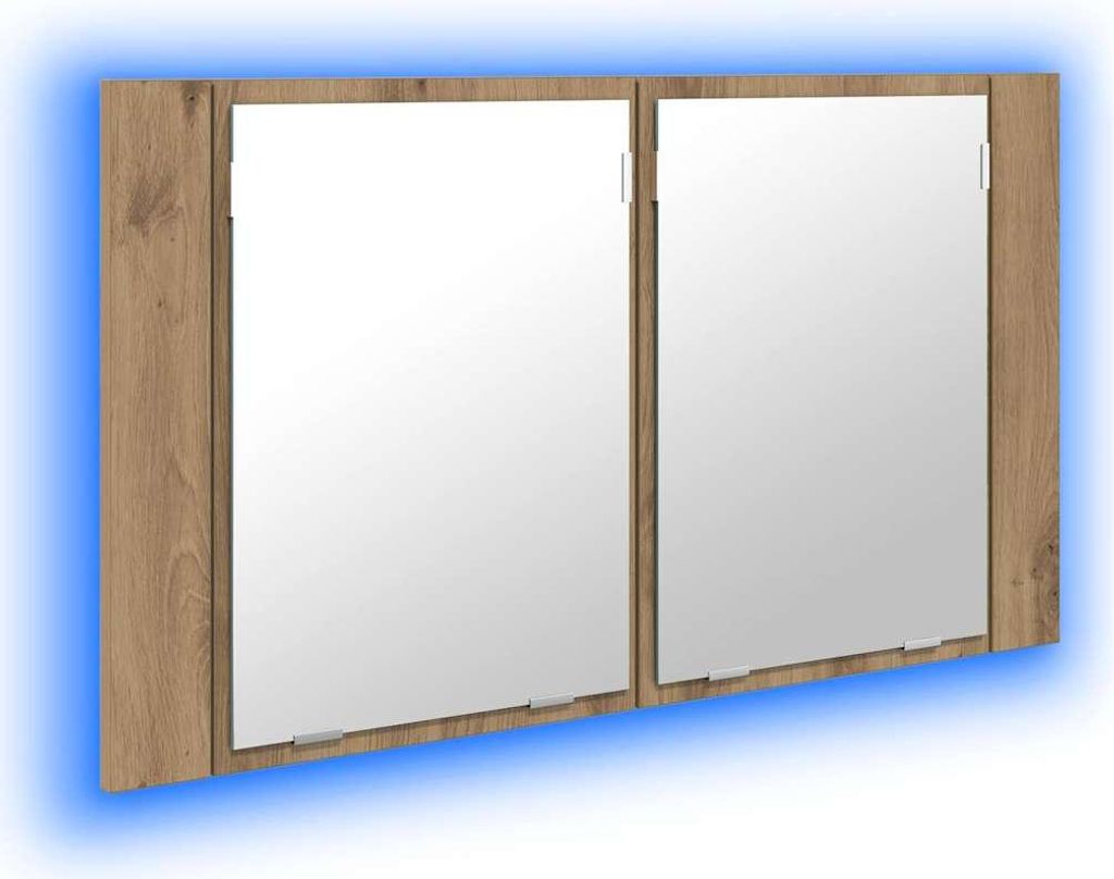 Badezimmerspiegelschrank mit Tür Artisan-Eiche 80 x 12 x 45 cm