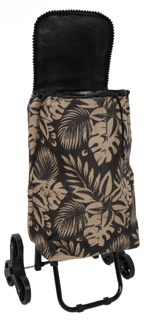 Einkaufstrolley auf Rollen, Jute, 33 L Produktbild 