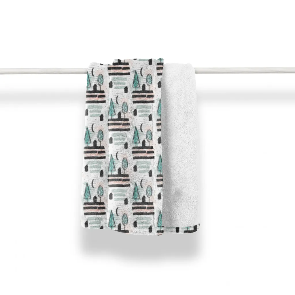 ABAKUHAUS Coperta moderna in morbido pile di flanella, motivo astratto ispirato alla natura scandinava, morbida e confortevole per interni ed esterni, 125 x 175 cm, multicolore