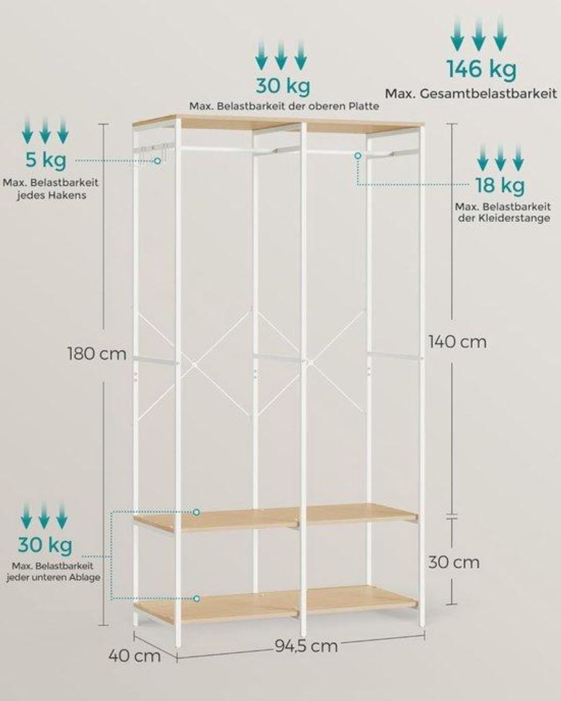 Armoire - Armoire ouverte - Avec 2 compartiments - Image du produit 