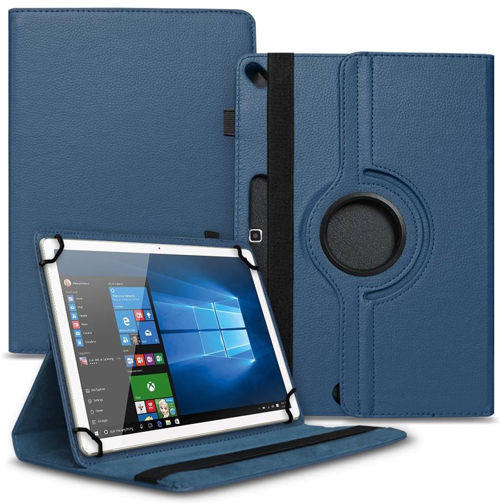 Tablet Tasche für Wortmann Terra Pad 1007 Hülle Schutz Case Schutzhülle DrehbarFarben:Blau