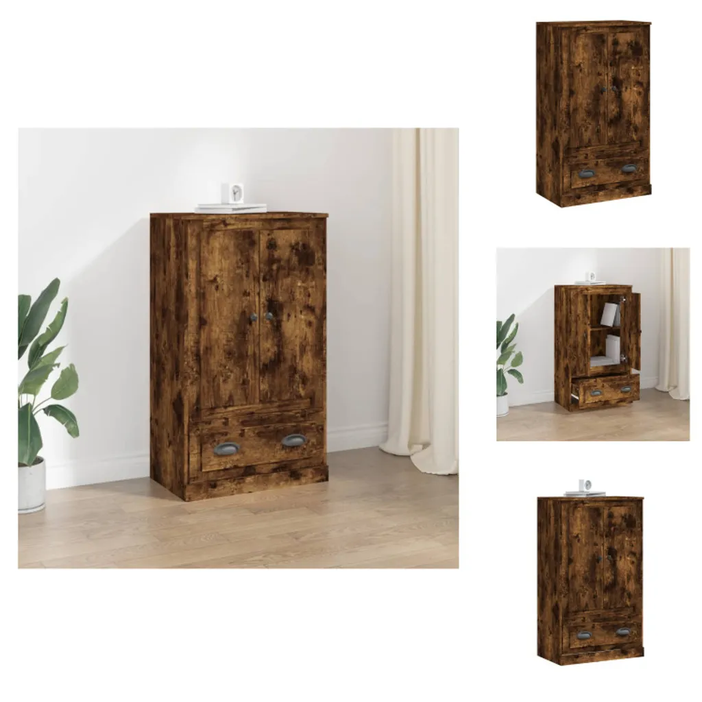 Credenza Moderna vidaXL Rovere Fumé 60cm - Mobile Elegante Salvaspazio