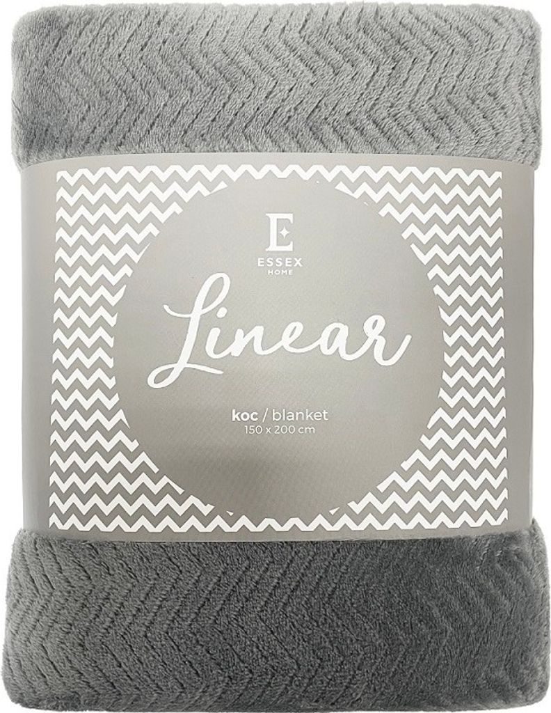 Decke, modische Decke, minimalistisch, flauschig Linear 150x200cm Grau