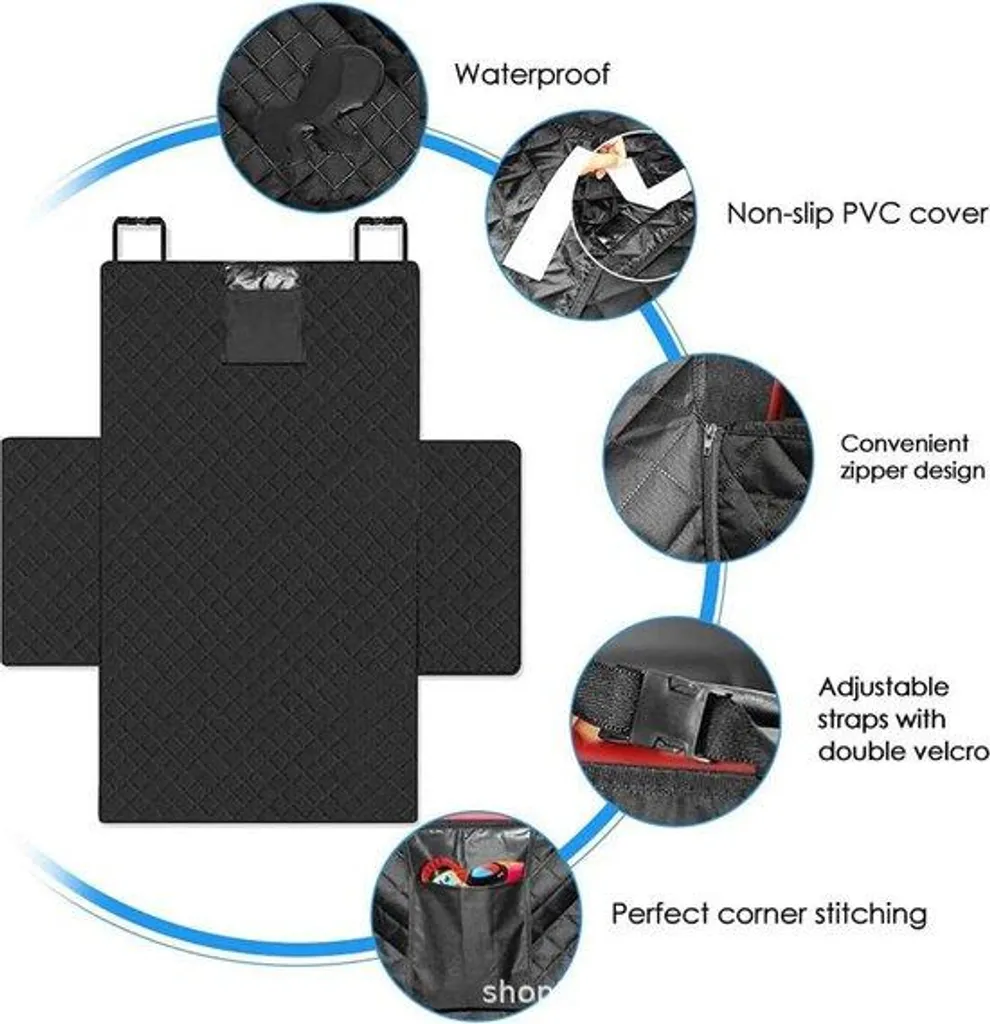 Protection coffre chien pour voiture : tapis universel auto étanche