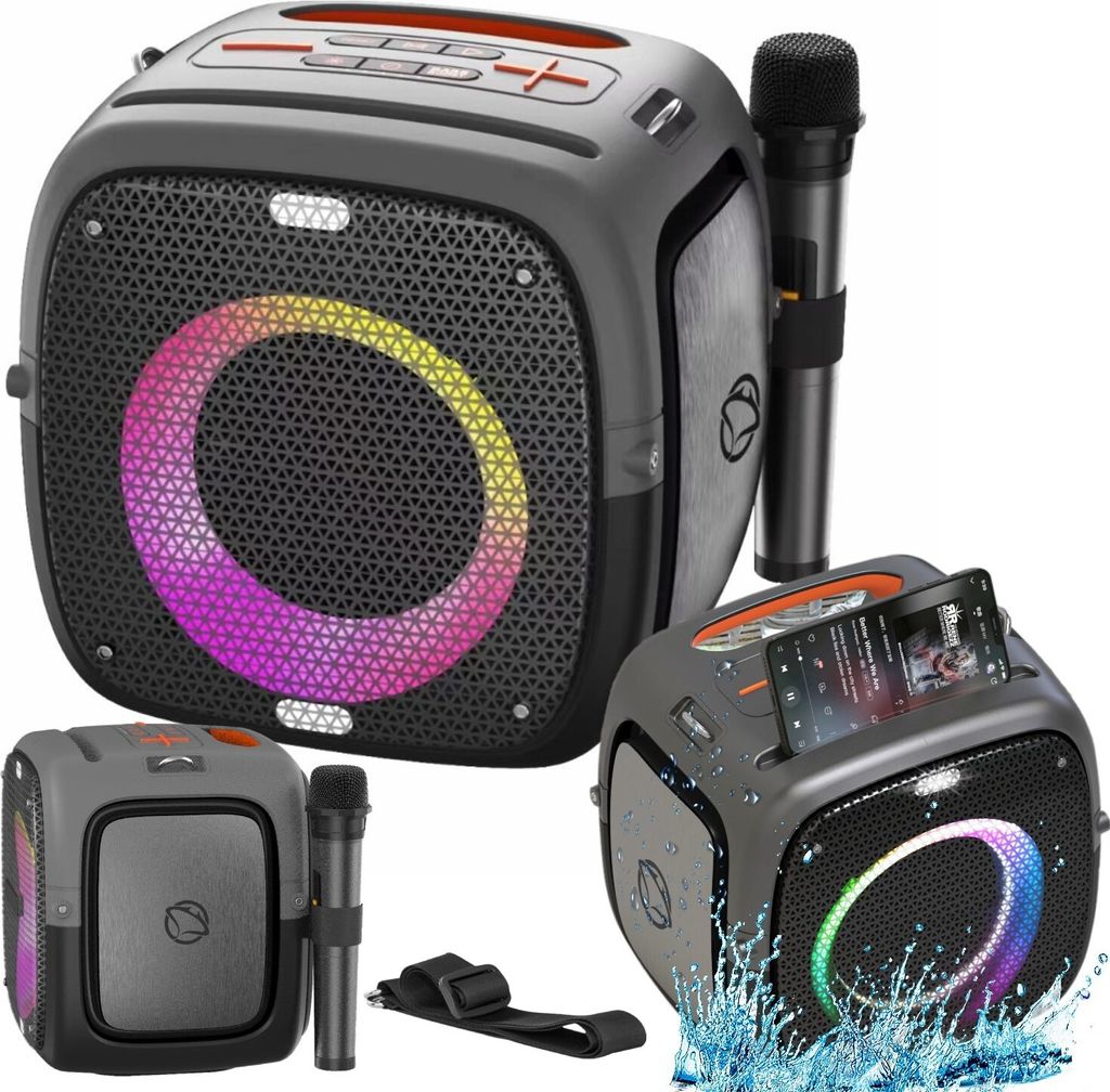 Tragbarer Lautsprecher Manta Ares Spk340 100W Bt Karaoke Mit Mikrofon, Tws, Ipx5