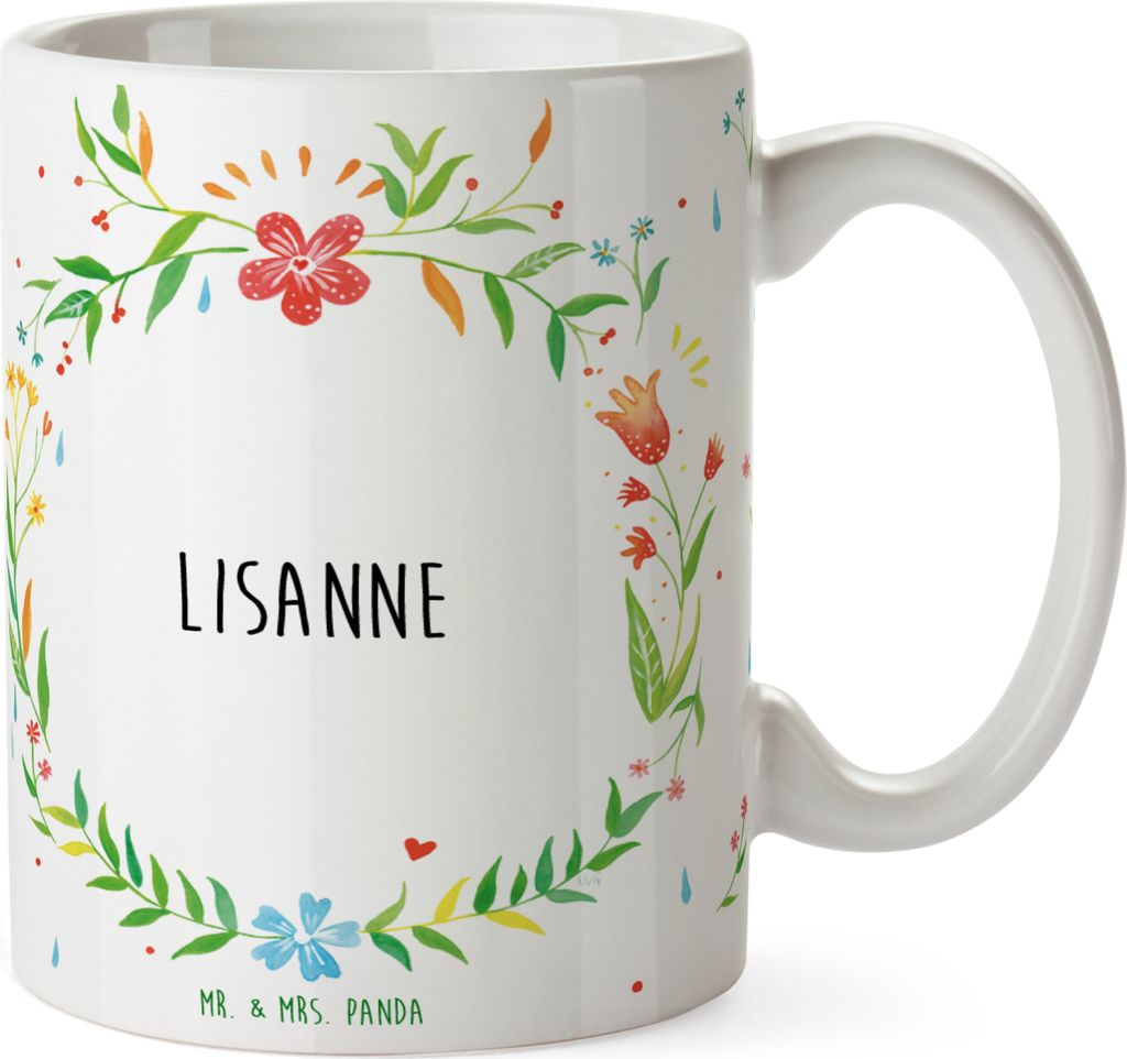 Mr. & Mrs. Panda Tasse Lisanne - Geschenk, Kaffeebecher, Keramiktasse, Kaffeetasse, Teetasse, cappuccinotasse