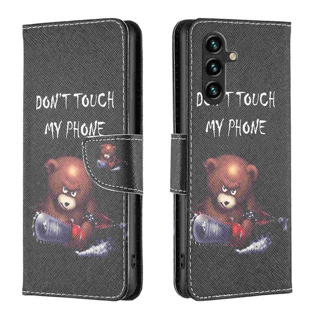 Für Samsung Galaxy A55 Kunst-Leder Book Handy Tasche Motiv 1 Hülle Etuis Schutz