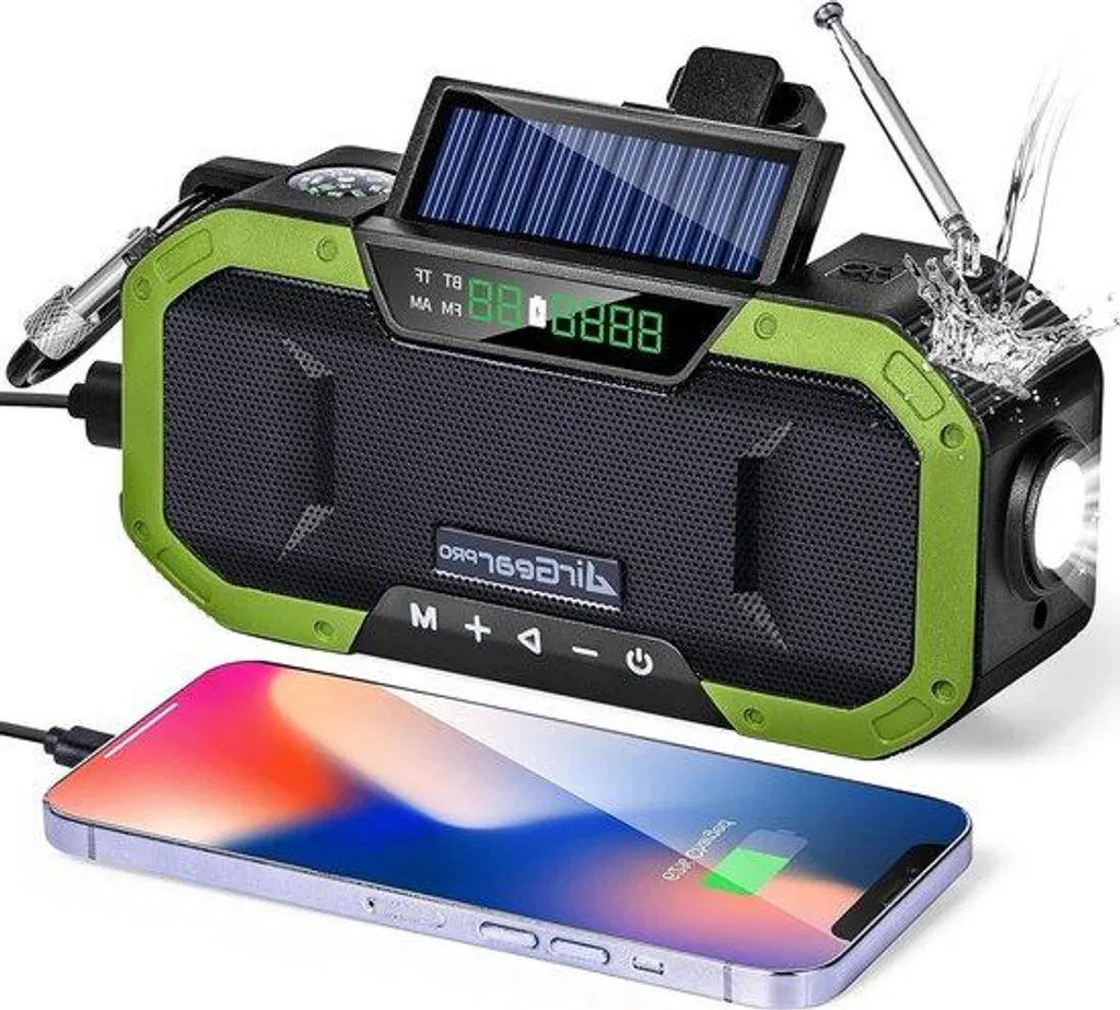 Radio coupure de courant portable avec manivelle de secours et SOS