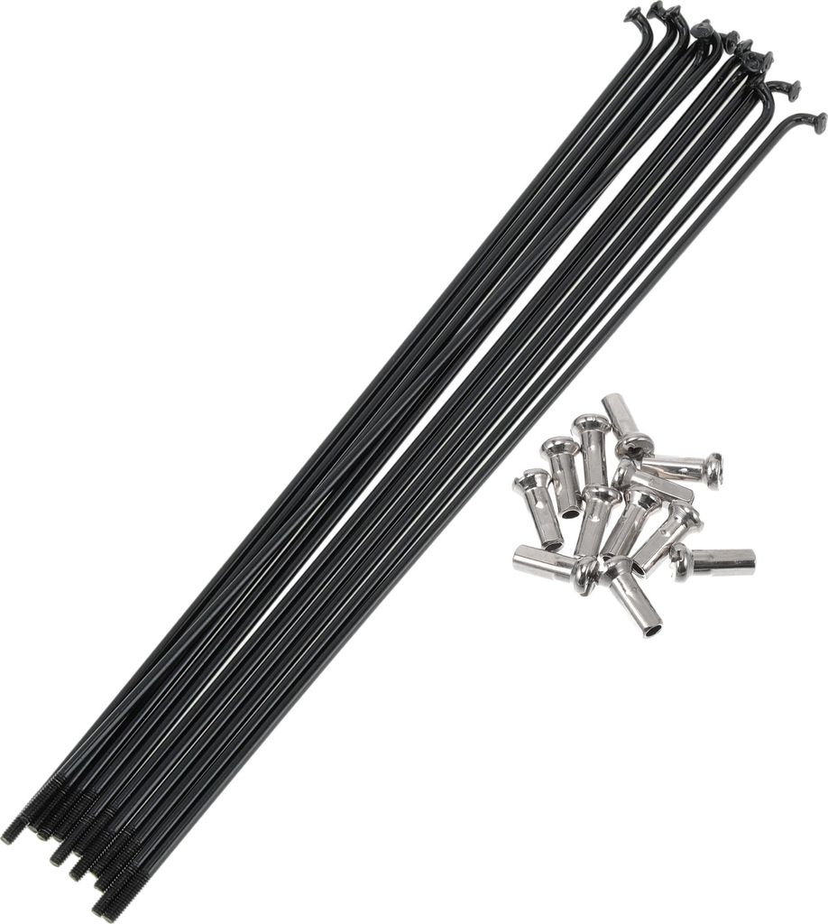 Fahrradspeichen 14G 177mm Länge Fahrradrad Speichen 304 Edelstahl Schwarz 1 Satz