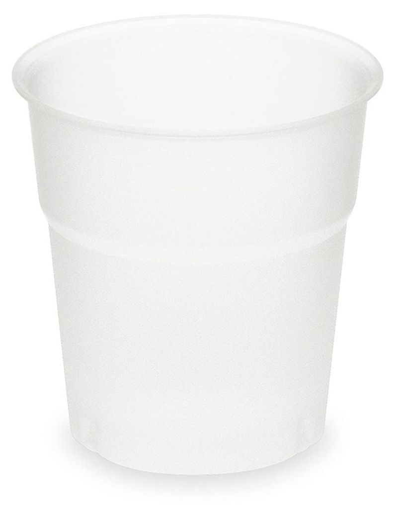100x Einweg-Trinkbecher matt natur 100 ml 0,1 l aus PLA ø Produktbild 