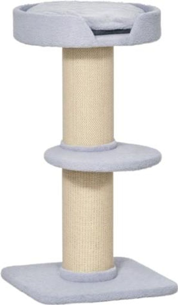 Hellblau 45x45x91cm Kratzbaum Belastbarkeit 30kg Spielbaum Mit Kratzstamm Plattform Sisal