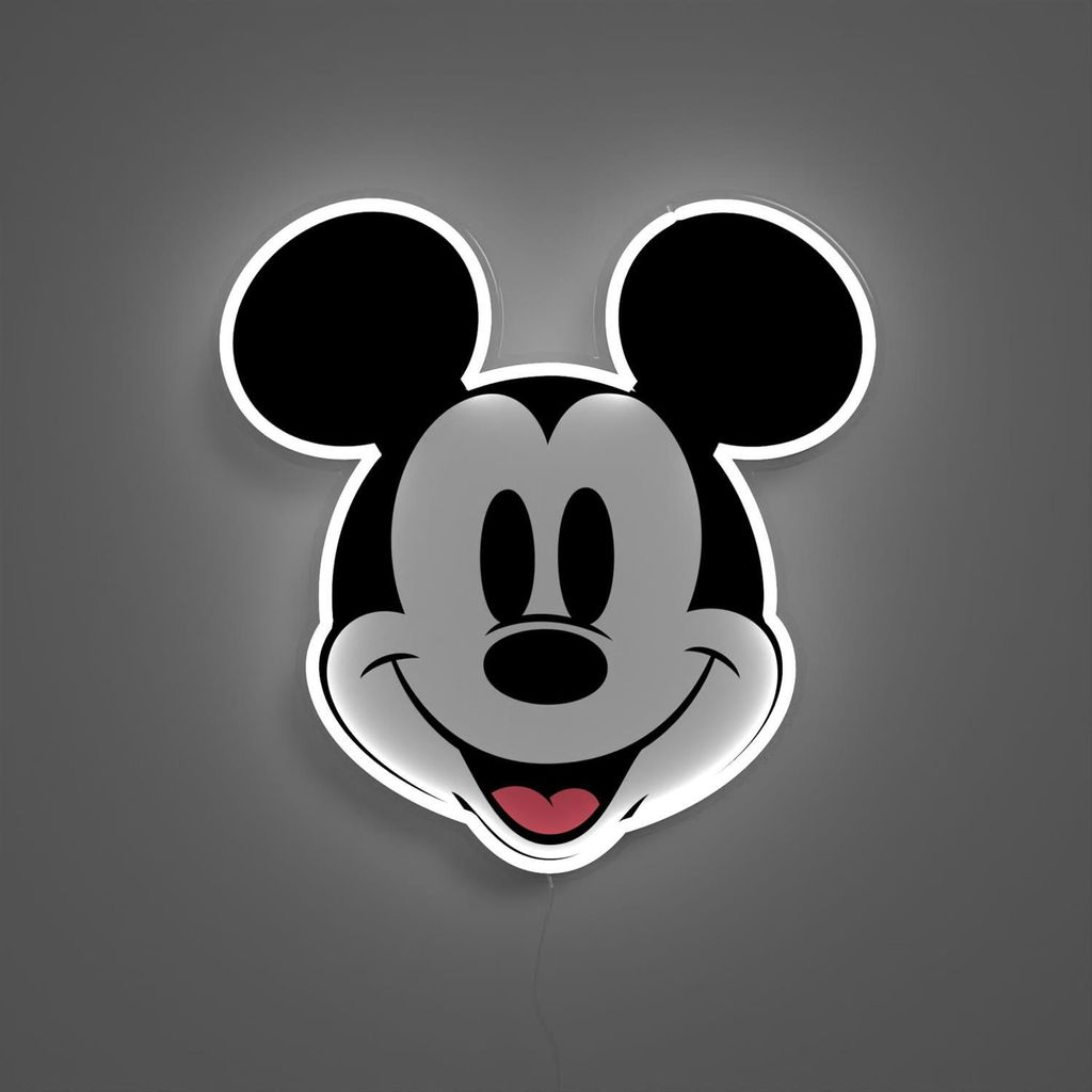 Neon Yellowpop Disney Mickey faccia stampata Immagine del prodotto 