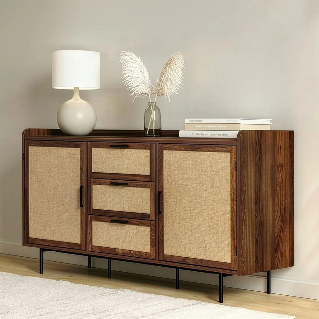 Buffet JETSON 140 cm : Solution Rangement Design pour Salon Encombré