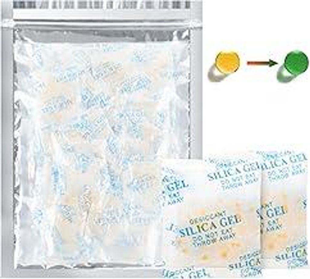 OMECO 10g x 30 Stück Silicagel Beutel mit Orange Indikator, Feuchtigkeitsabsorber Silica gel Beutel Sachets Silica Kugeln Kieselgel Trockenmittel ...