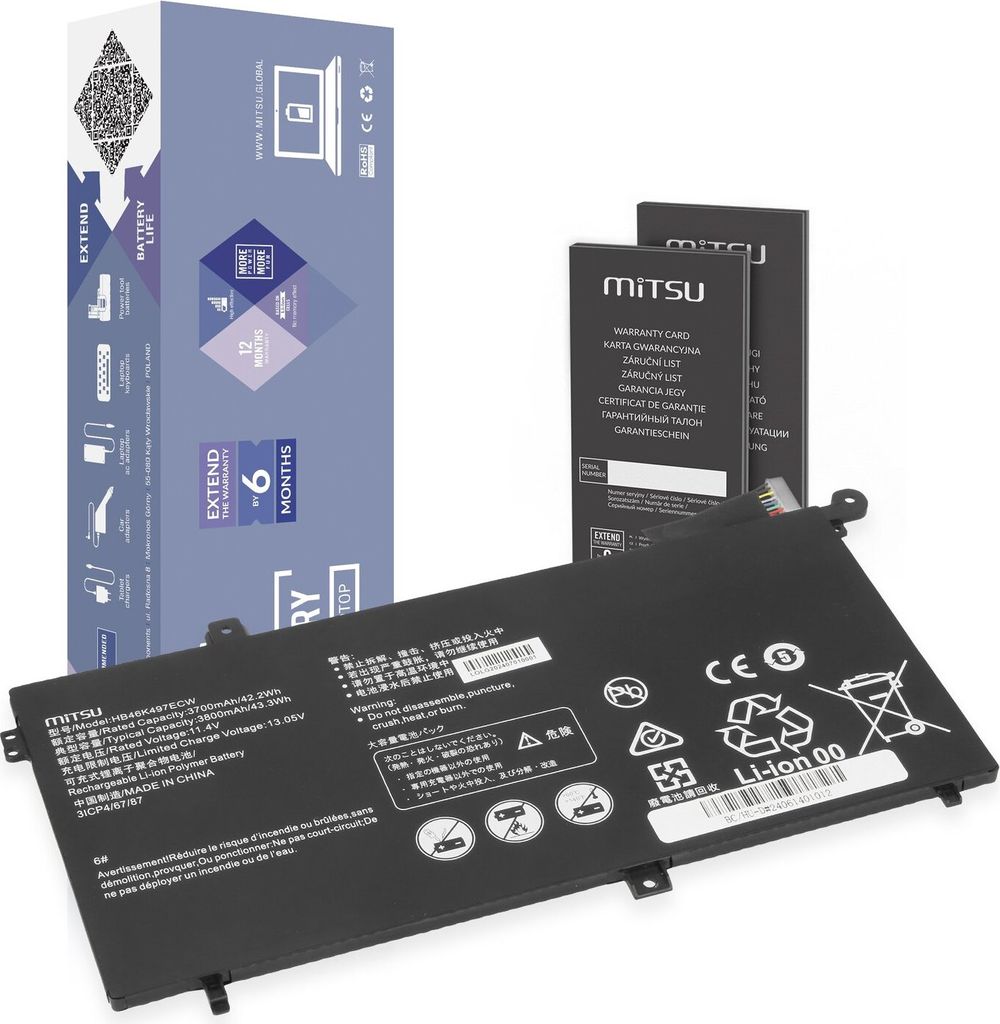 Mitsu Battery Huawei Matebook D series 3700mAh 11,4V