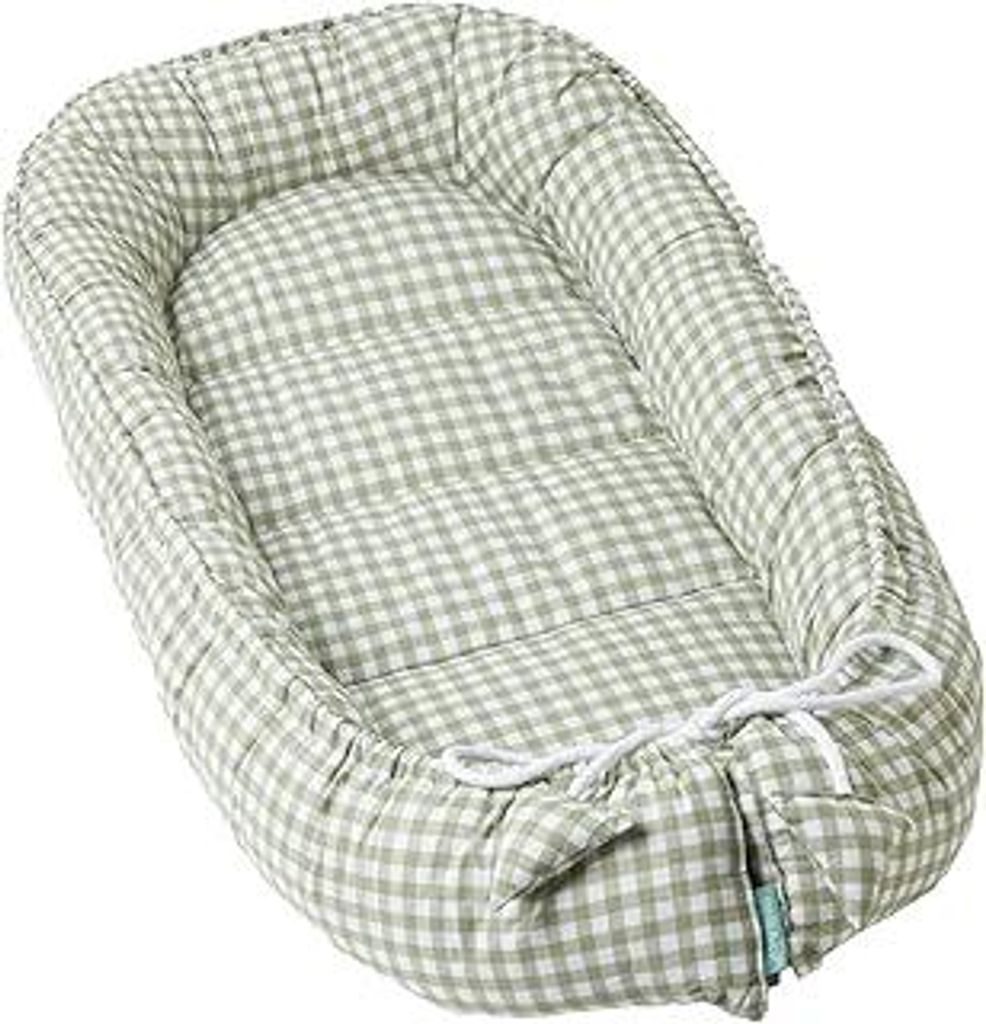molis&co - Babynest - 100% Baumwolle () - Babynestchen Neugeborene - Ideal als Reisebett, Kuschelnest Geeignet & Cradle Reducer - 90 x 50 cm - Mint...