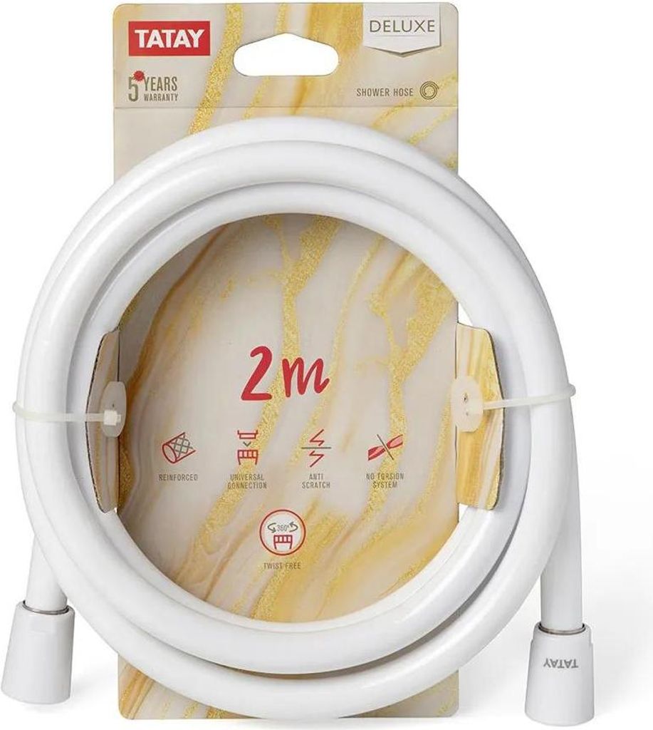 Tatay Deluxe Duschschlauch 2 M Silber Silber One Size