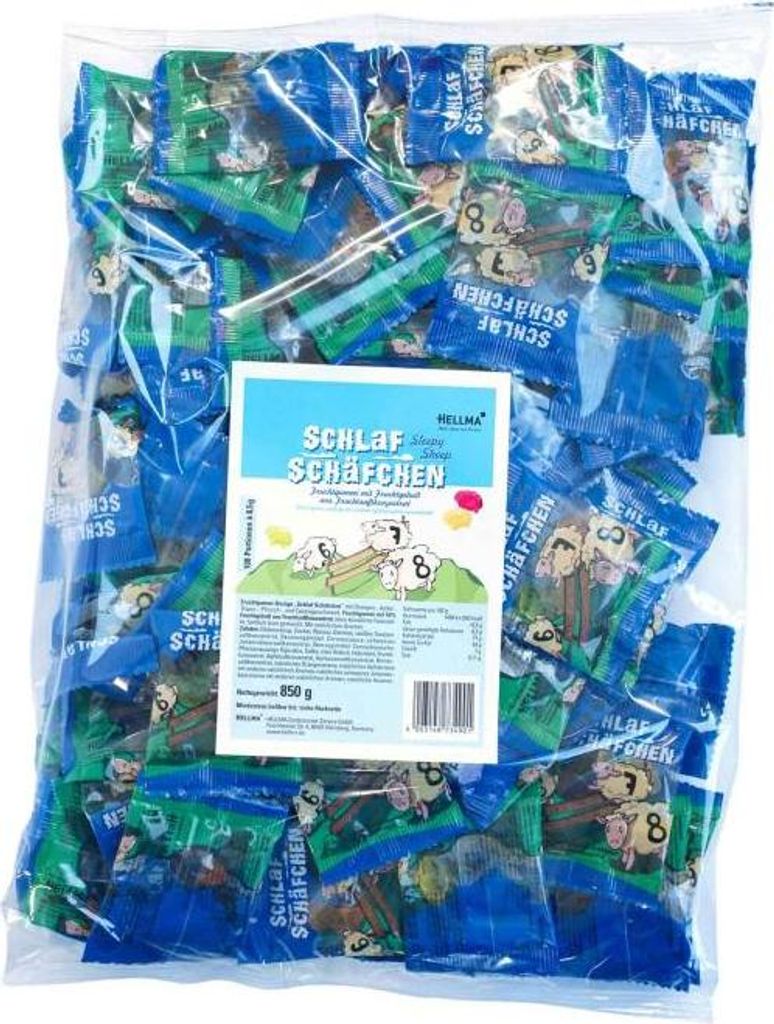 Hellma Schlafschäfchen, Fruchtgummi, Gummibonbon, Produktbild 