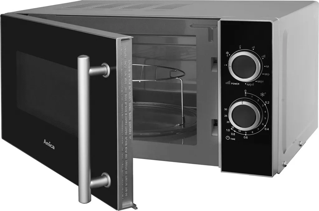 Micro-ondes 700W avec Gril Amica AMGF20M1GS Commande Rotative Intuitive
