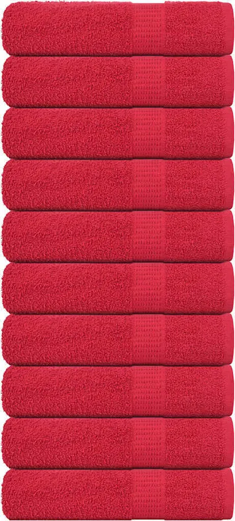 Set 10 Asciugamani Doccia FROGN Rosso: Design e Comfort 70x140 cm