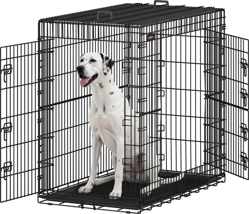 Hundekäfig, Hundebox klappbar,XXL(hoch) mit 2 Türen, Produktbild 