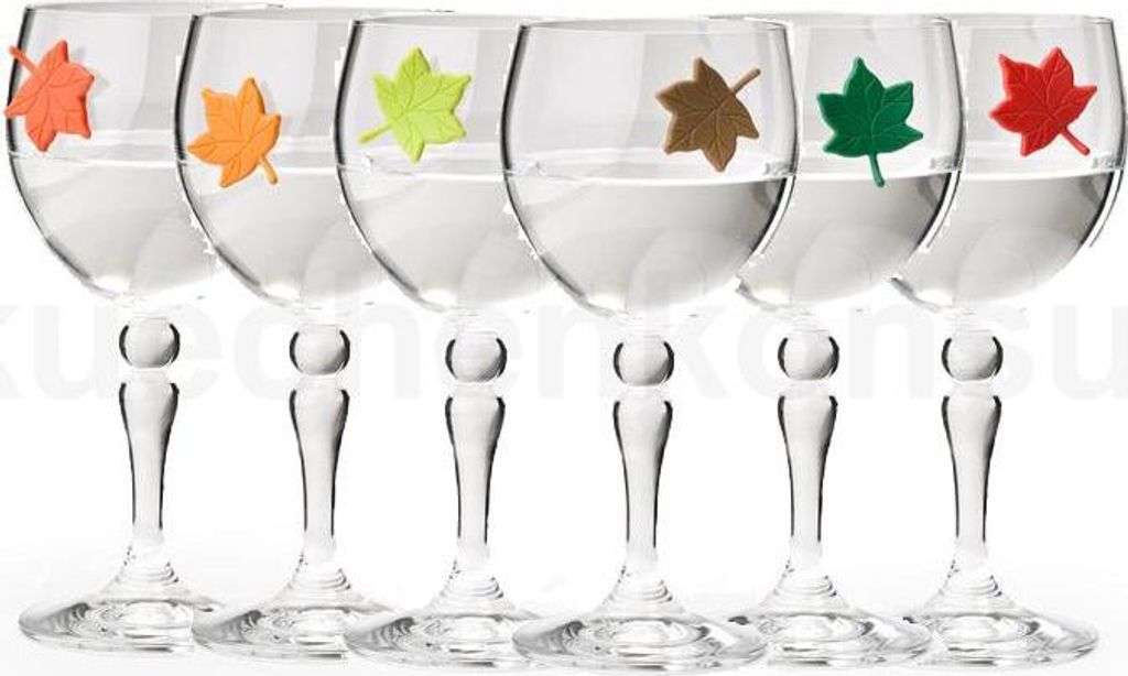 Qualy Leaf My Glass Blätter Glasmarker 6er Set