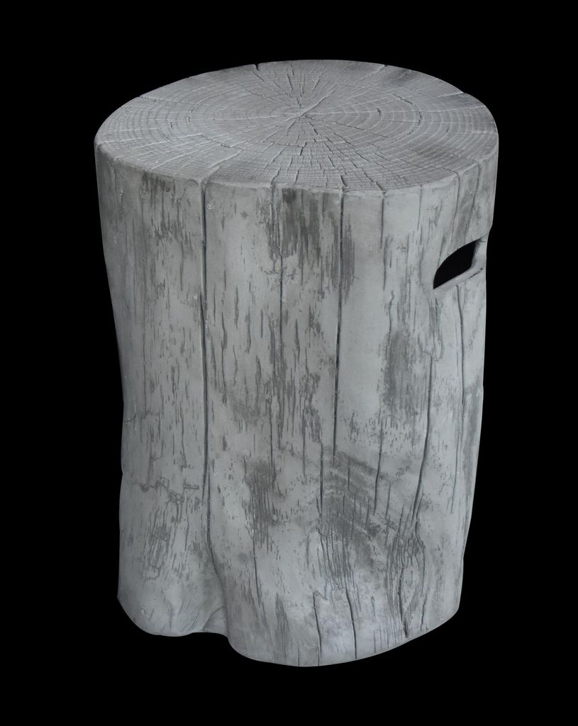 Elementi Abdeckung für Gasflaschen in Baumstamm-Optik grau für 11 kg Gasbehälter, rund