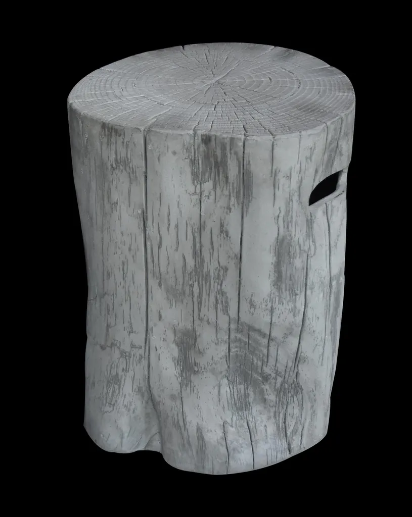 Cache-bouteille de Gaz Décoratif Aspect Bois Gris ELEMENTI 62 cm