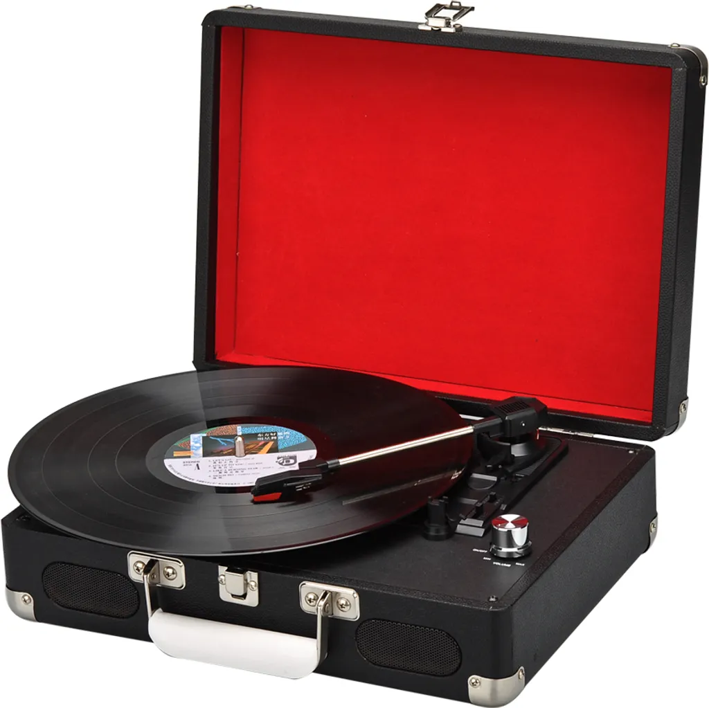 Giradischi Vintage Portatile a Valigetta - Vinile 33/45/78 Giri Bluetooth