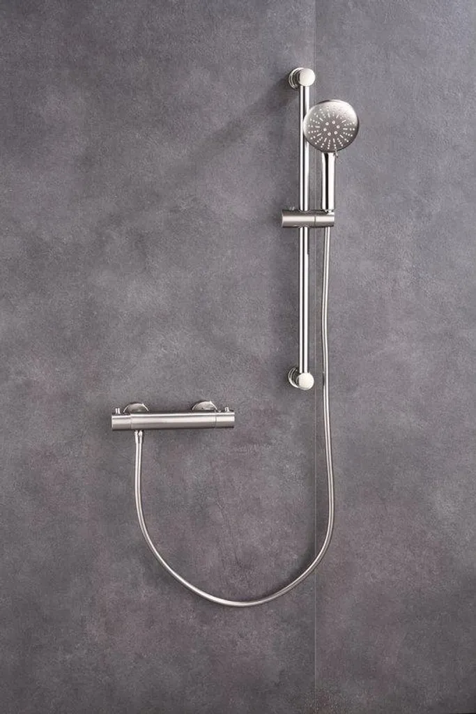 WEBO Eva Doucheset - Miscelatore termostatico con Glijstang 60 cm - RVS