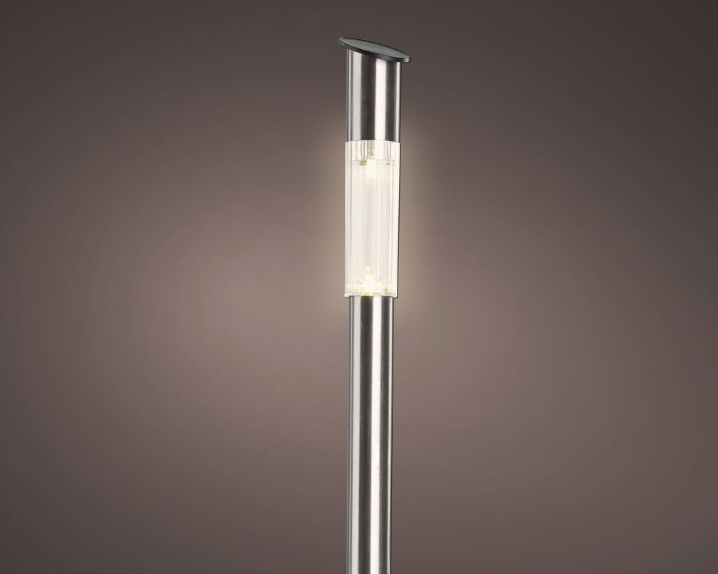 LED Solar Außenleuchte 57cm Edelstahl Warmweiß