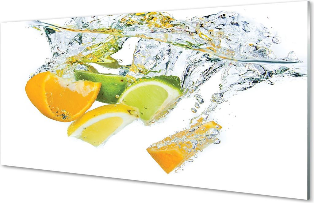 Spritzschutz 100x50 Wandkunst Wasser Zitrus
