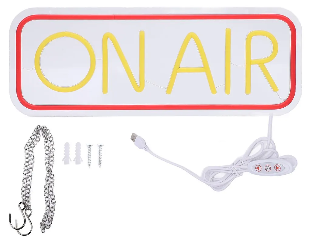 ON AIR Enseigne Lumineuse LED USB pour Studio Radio et Streamer Pro