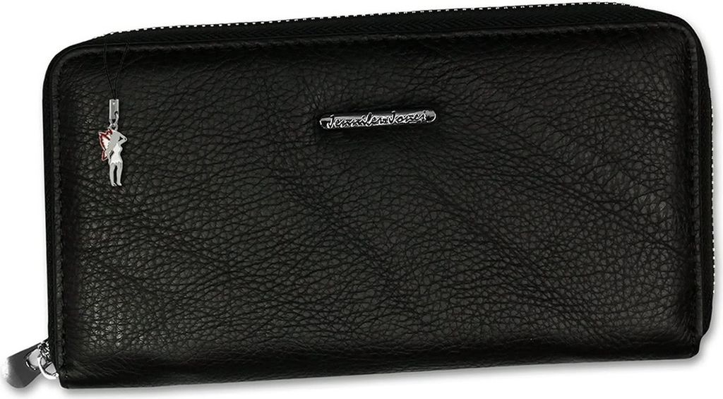 Jennifer Jones Leder Damen Handgelenktasche schwarz 19x10x2,5 inkl. Fee-Anhänger D2OTJ504S