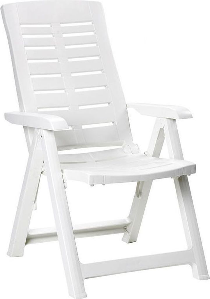 Fauteuil Pliant Blanc Multipositions Confort Et Gain De Image du produit 
