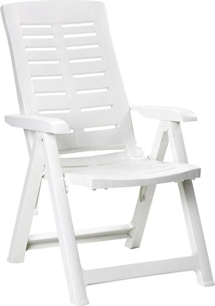 Fauteuil Pliant Blanc Ipae Progarden Multipositions - Confort Premium