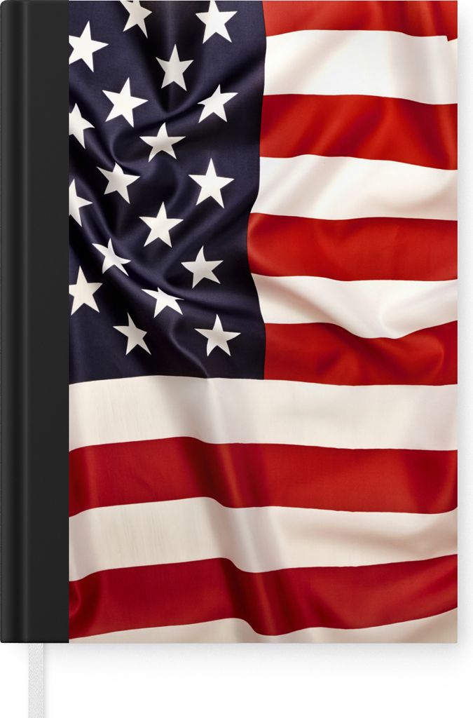 MuchoWow Notizbuch Tagebuch Haushaltsbuch Notebook A5 Nahaufnahme der amerikanischen Flagge - Notizblock - Notizheft - Notebook - Schreibblock - ...