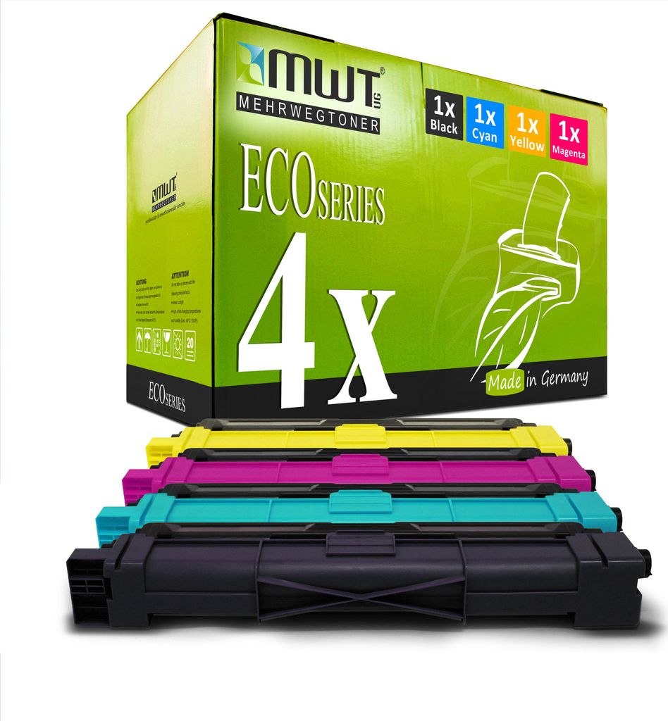 4 Mehrwegtoner kompatible Lasertoner ersetzt Brother TN-243K TN-243C TN-243M TN-243Y Mehrfarbig