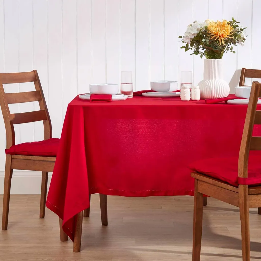 Tovaglia Rossa 137x178 cm Homescapes 100% Cotone Lavabile | Offerta Online