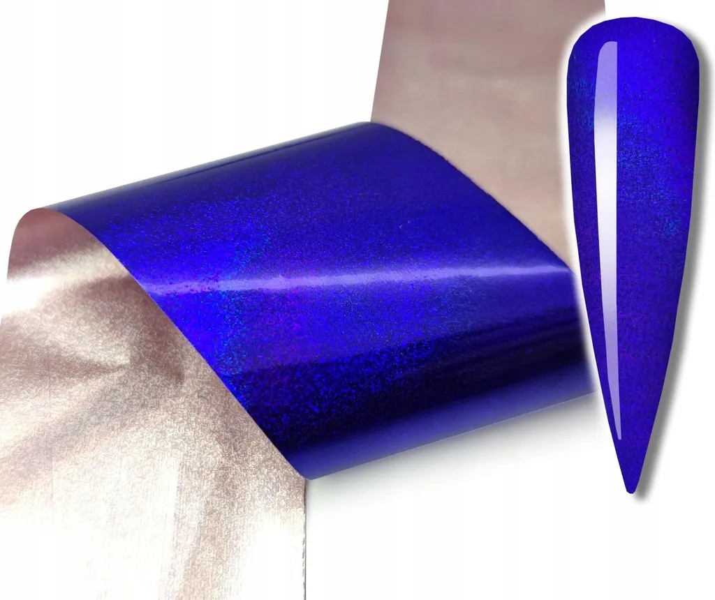 Nail Art Foil Blu Olografico | Pellicola Transfer Effetto Specchio
