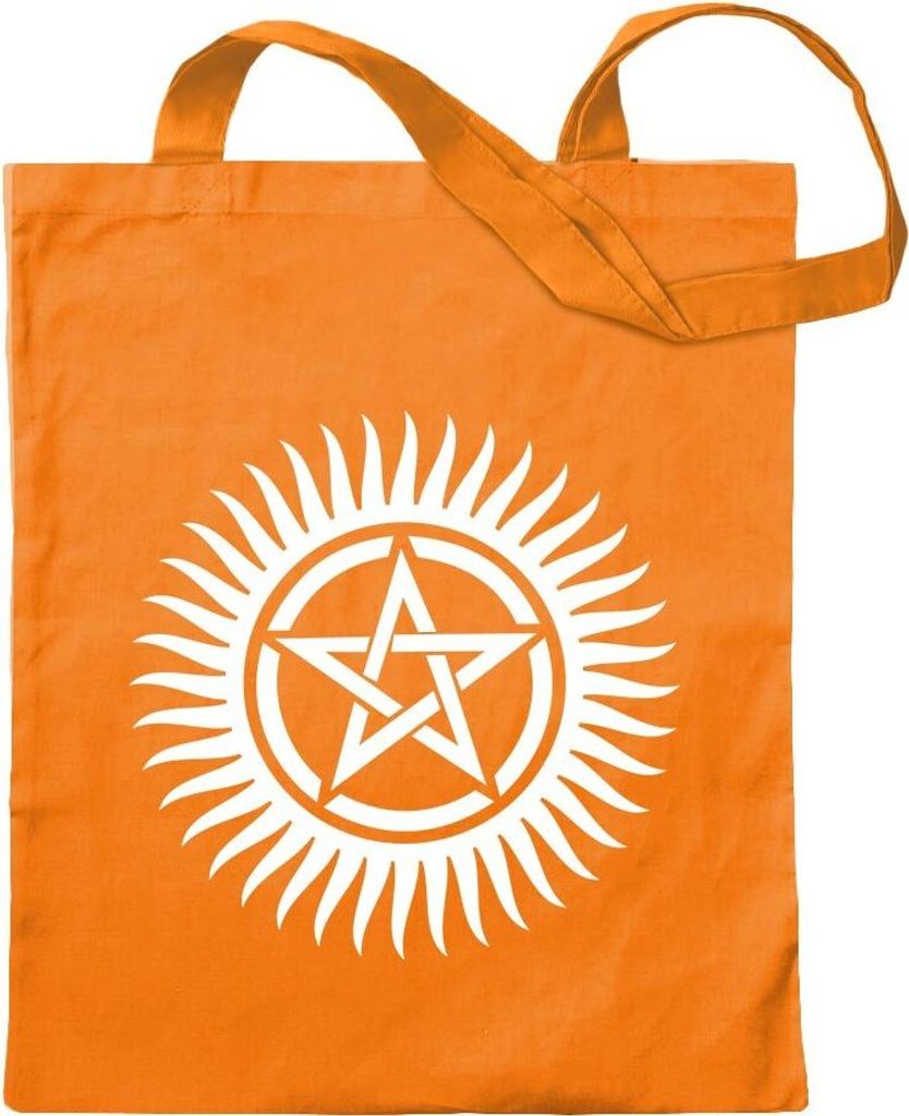 Kiwistar - Baumwolltasche - mandarin - Anti-Possession - Tragetasche Stoffbeutel Umhängetasche Langer Henkel