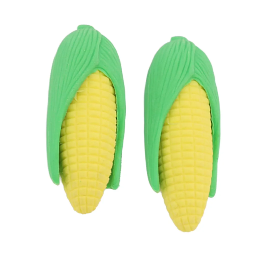 Gommes Fantaisie Maïs pour Enfants en Matériau PTR Doux - Lot de 100 Pcs