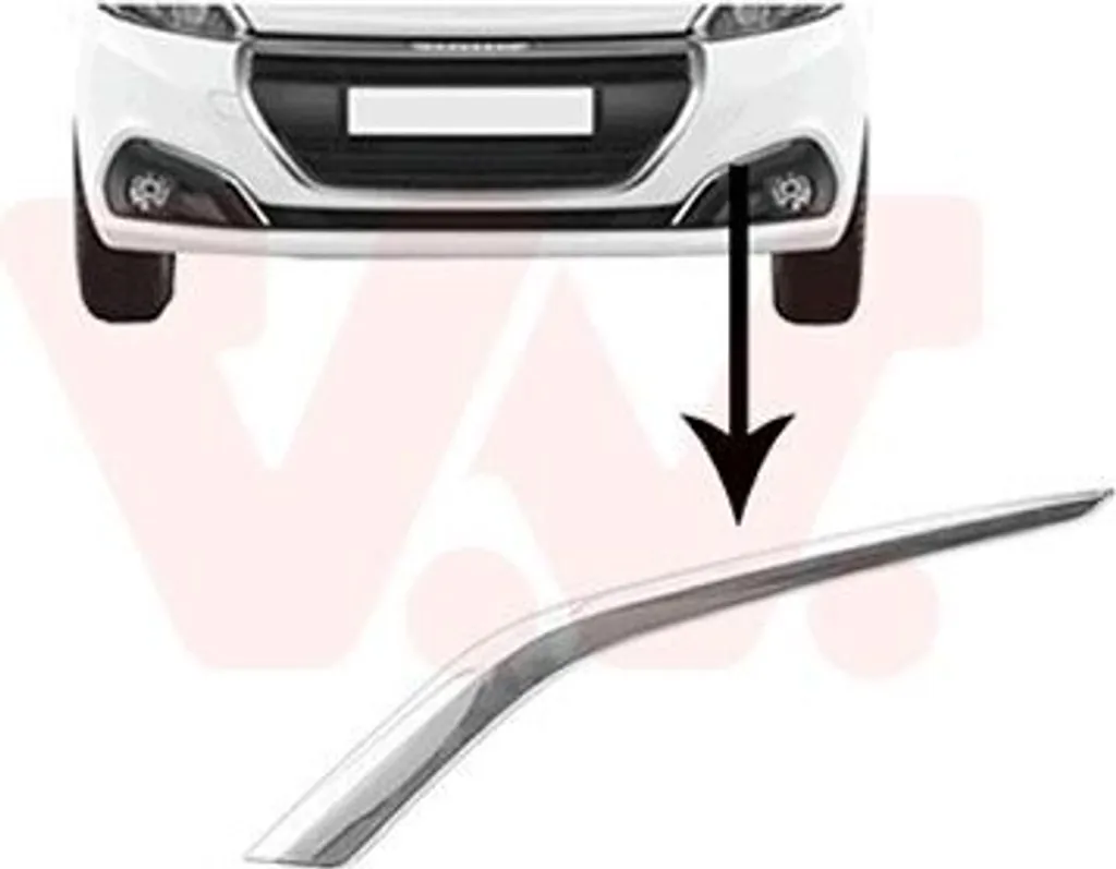 Modanatura Paraurti Anteriore Peugeot 208 I - VAN WEZEL 4035581 Sinistro