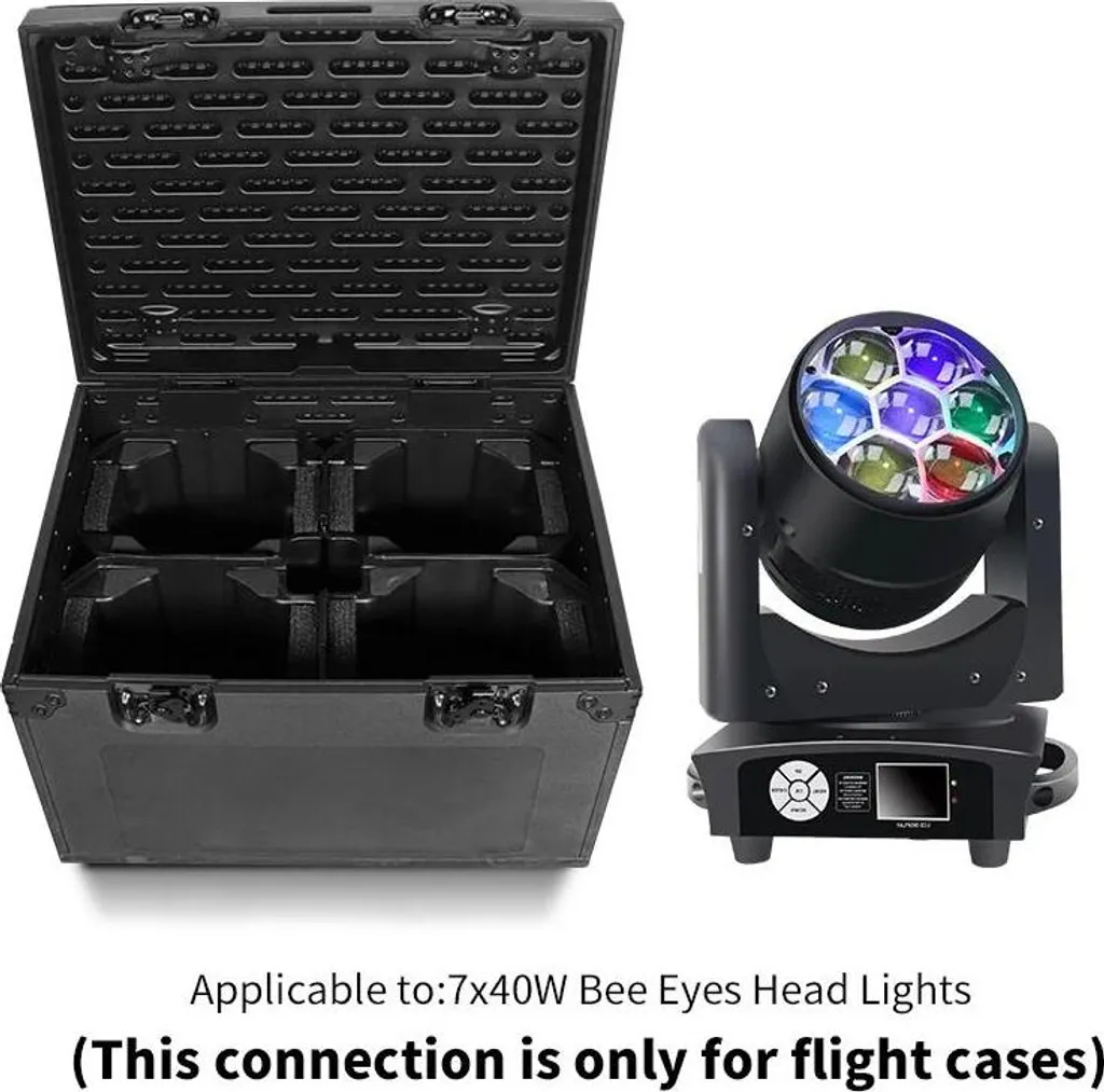Valise de vol en plastique D durable compatible éclairage DMX EU - 2