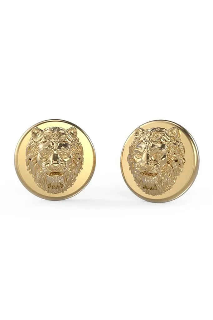 Guess Orecchini Uomo JUME01319JWYGT/U - Collezione Lion King Gold