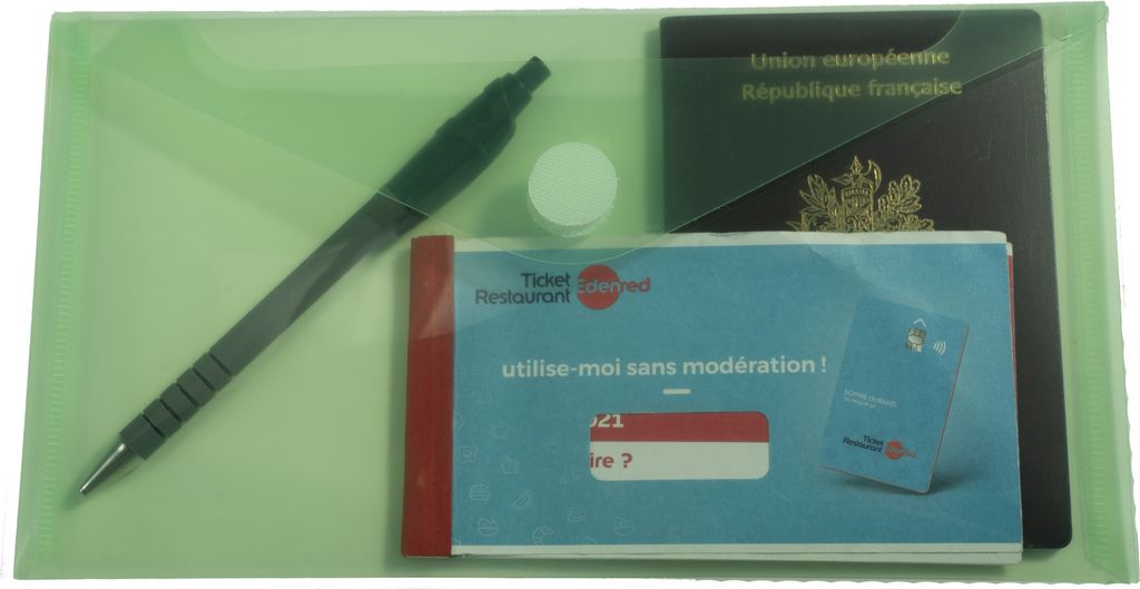 Exacompta 10x 5 Mini-Prospekthüllen Klettverschluss PP 25x135 cm sortiert 56510E