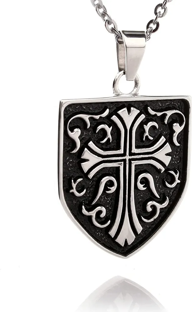 Ciondolo Croce HSP8789 Acciaio Medievale - Gioielli Uomo Alternative